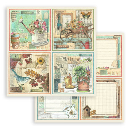Bloc de papiers Garden - 30,5x30,5 cm - 10 feuilles