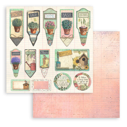 Bloc de papiers Garden - 30,5x30,5 cm - 10 feuilles