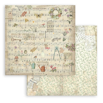 Bloc de papiers Garden - 30,5x30,5 cm - 10 feuilles