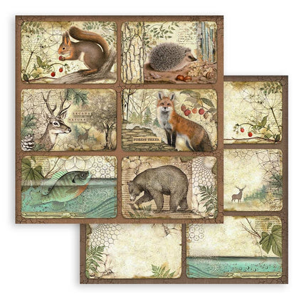 Bloc de papiers Forest - 30,5x30,5 cm - 10 feuilles