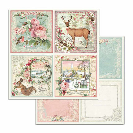 Bloc de papiers Pink Christmas - 30,5x30,5 cm - 10 feuilles