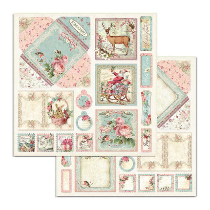 Bloc de papiers Pink Christmas - 30,5x30,5 cm - 10 feuilles