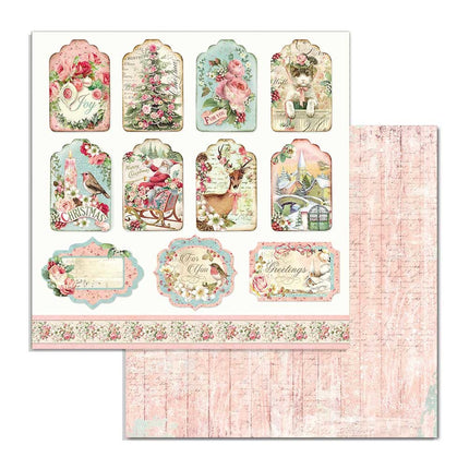 Bloc de papiers Pink Christmas - 30,5x30,5 cm - 10 feuilles