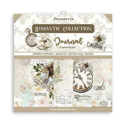 Bloc de papiers Romantic Journal - 30,5x30,5 cm - 10 feuilles