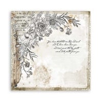 Papier de scrapbooking double face - Journal romantique coin avec fleur
