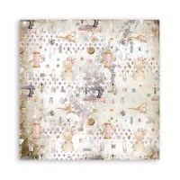 Papier de scrapbooking recto verso - Texture Romantic Threads