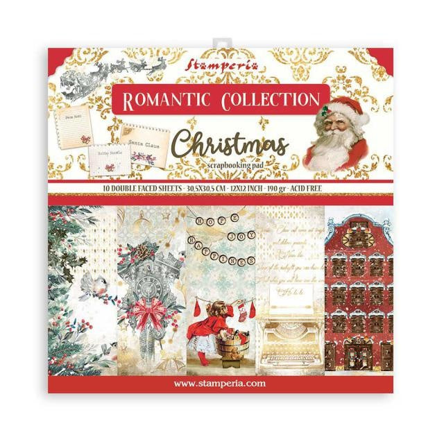 Bloc de papiers Romantic Christmas - 30,5x30,5 cm - 10 feuilles