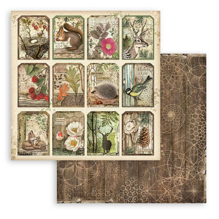 Bloc de papiers Forest - 20,3x20,3 cm - 10 feuilles