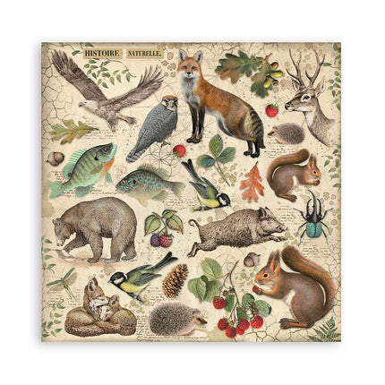 Bloc de papiers Forest - 20,3x20,3 cm - 10 feuilles