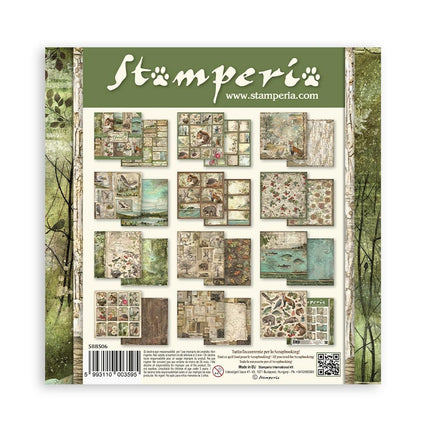 Bloc de papiers Forest - 20,3x20,3 cm - 10 feuilles