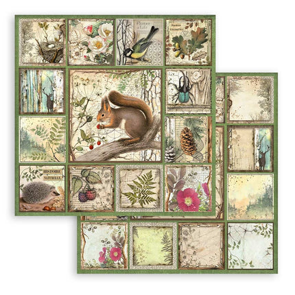 Bloc de papiers Forest - 20,3x20,3 cm - 10 feuilles