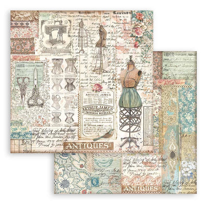 Paperpad Brocante Antiques - 20,3x20,3 cm - 10 vellen