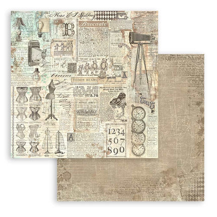 Paperpad Brocante Antiques Backgrounds Selection - 20,3x20,3 cm - 10 vellen