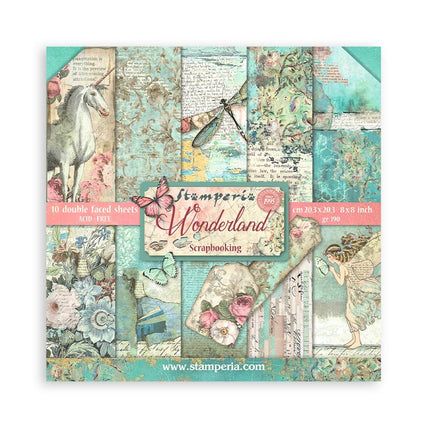 Bloc de papiers Wonderland - 20,3x20,3 cm - 10 feuilles