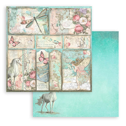 Bloc de papiers Wonderland - 20,3x20,3 cm - 10 feuilles
