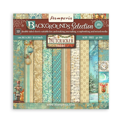 Paperpad The Nutcracker Backgrounds Selection - 20,3x20,3 cm - 10 vellen