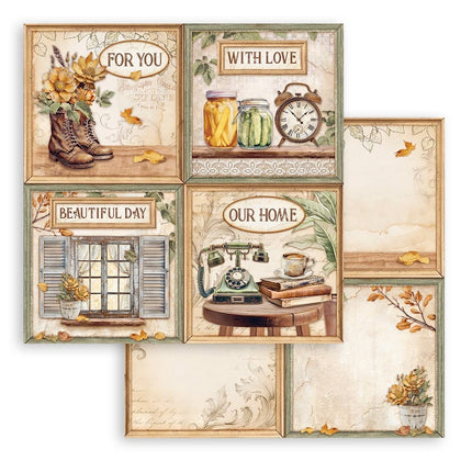 Paperpad Golden Harmony - 20,3x20,3 cm - 10 vellen
