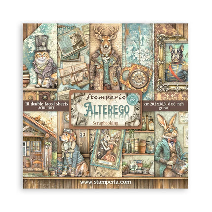 bloc de papiers Alterego - 20,3x20,3 cm - 10 feuilles