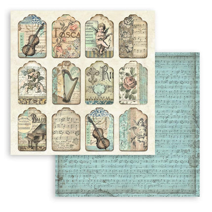 Paperpad Music - 20,3x20,3 cm - 10 vellen