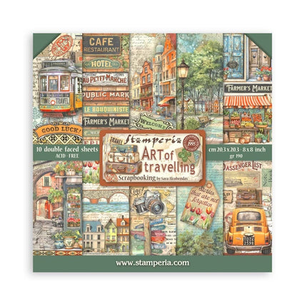 Paperpad Art of Travelling - 20,3x20,3 cm - 10 vellen