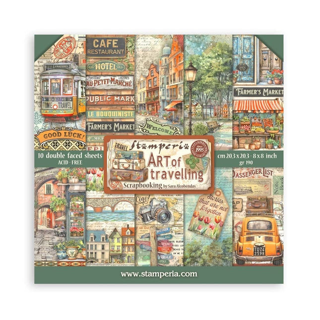 Paperpad Art of Travelling - 20,3x20,3 cm - 10 vellen