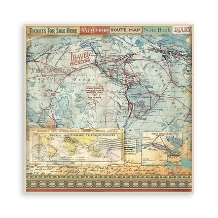 Paperpad Art of Travelling - 20,3x20,3 cm - 10 vellen