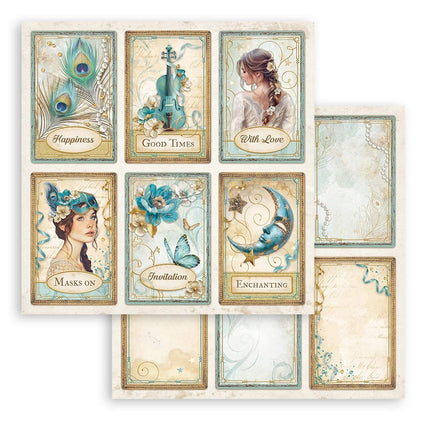 Bloc de papiers Masquerade - 20,3x20,3 cm - 10 feuilles
