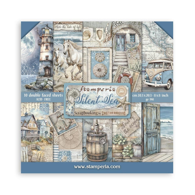Bloc de papiers Silent Sea - 20,3x20,3 cm - 10 feuilles