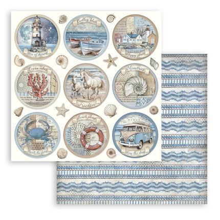 Paperpad Silent Sea - 20,3x20,3 cm - 10 vellen