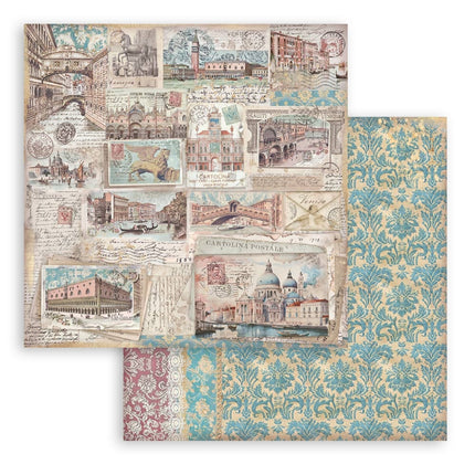 Bloc de papiers Venice City of Art - 20,3x20,3 cm - 10 feuilles