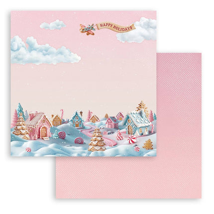 Paperpad Candy Christmas - 20,3x20,3 cm - 10 vellen