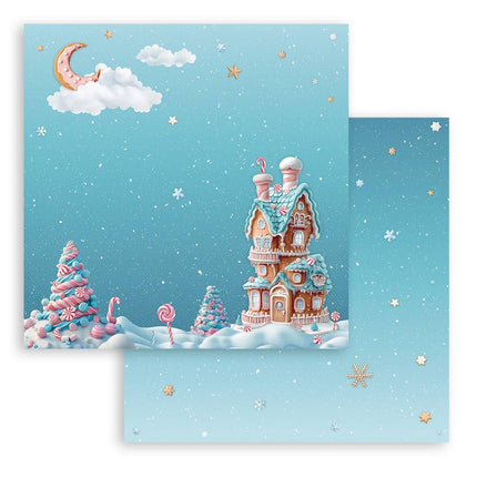 Paperpad Candy Christmas - 20,3x20,3 cm - 10 vellen
