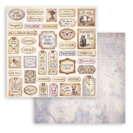 Bloc de papiers Quiet Days - 20,3x20,3 cm - 10 feuilles