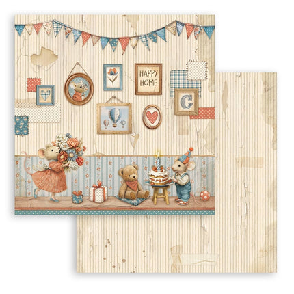 Petit bloc de scrapbooking 10 feuilles cm 20,3X20,3 (8"X8") - Famille