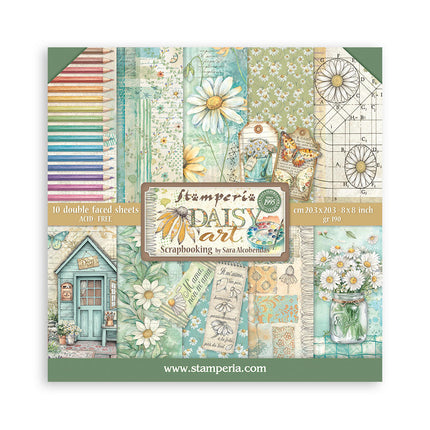 Scrapbooking Small Pad 10 sheets cm 20,3X20,3 (8"X8") - Daisy Art