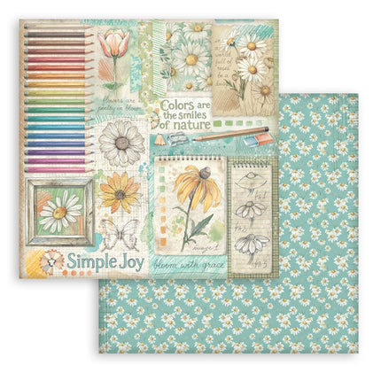 Scrapbooking Small Pad 10 sheets cm 20,3X20,3 (8"X8") - Daisy Art
