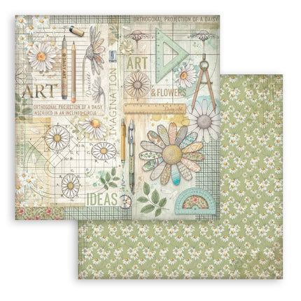 Scrapbooking Small Pad 10 sheets cm 20,3X20,3 (8"X8") - Daisy Art