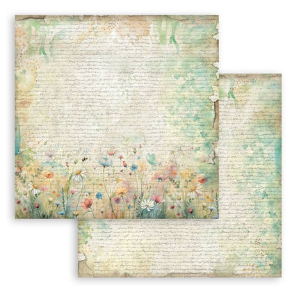 Scrapbooking Small Pad 10 sheets cm 20,3X20,3 (8"X8") Backgrounds Selection - Daisy Art