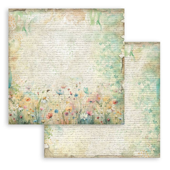 Scrapbooking Small Pad 10 sheets cm 20,3X20,3 (8"X8") Backgrounds Selection - Daisy Art