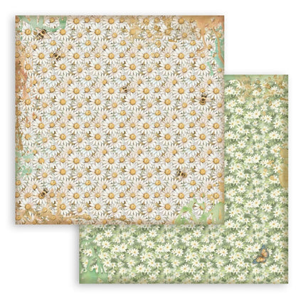 Scrapbooking Small Pad 10 sheets cm 20,3X20,3 (8"X8") Backgrounds Selection - Daisy Art