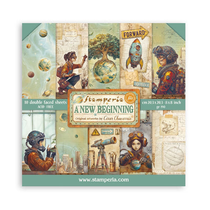 Petit bloc de scrapbooking 10 feuilles cm 20,3X20,3 (8"X8") - A new Beginning