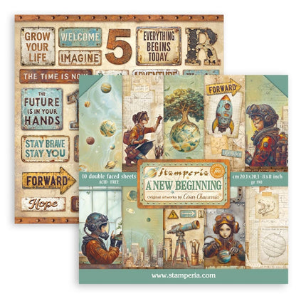 Petit bloc de scrapbooking 10 feuilles cm 20,3X20,3 (8"X8") - A new Beginning