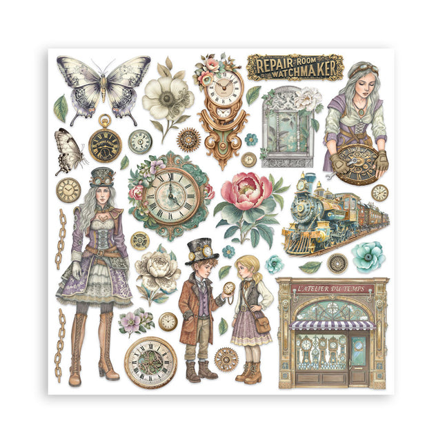 Bloc de papier imprimé pour scrapbooking et loisirs créatifs, 10 feuilles, 20,3X20,3 cm (8"X8") - Gardens of Time