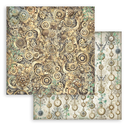 Bloc de papier imprimé pour scrapbooking et loisirs créatifs, 10 feuilles, 20,3X20,3 cm (8"X8"), fonds - Gardens of Time