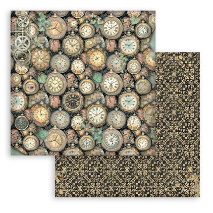 Bloc de papier imprimé pour scrapbooking et loisirs créatifs, 10 feuilles, 20,3X20,3 cm (8"X8"), fonds - Gardens of Time