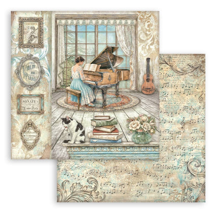 Bloc imprimé de scrapbooking pour loisirs créatifs 10 feuilles cm 20,3X20,3 (8"X8") - Symphony