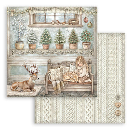 Bloc de scrapbooking imprimé pour loisirs créatifs 10 feuilles cm 20,3X20,3 (8"X8") - White Christmas