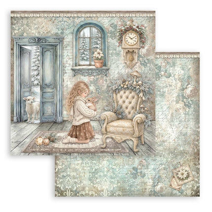 Bloc de scrapbooking imprimé pour loisirs créatifs 10 feuilles cm 20,3X20,3 (8"X8") - White Christmas