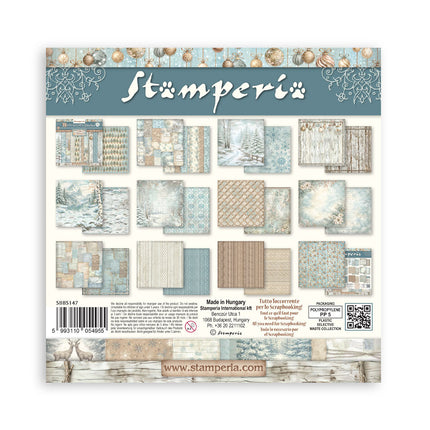 Bloc de scrapbooking imprimé pour loisirs créatifs 10 feuilles cm 20,3X20,3 (8"X8") arrière-plans - White Christmas