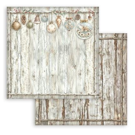Bloc de scrapbooking imprimé pour loisirs créatifs 10 feuilles cm 20,3X20,3 (8"X8") arrière-plans - White Christmas